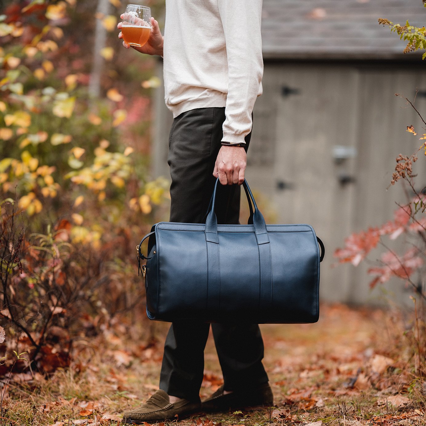 Handmade Leather Travel Duffel Bag Weekender Bags Frank Clegg